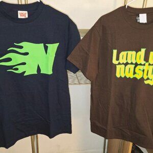 2 Men's Streetwear Graphic Tee Shirts Size Med Flames/Movie Themed NEW